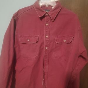 Men's Gander Mountain red cotton flannel shirt. XXL. USA made.